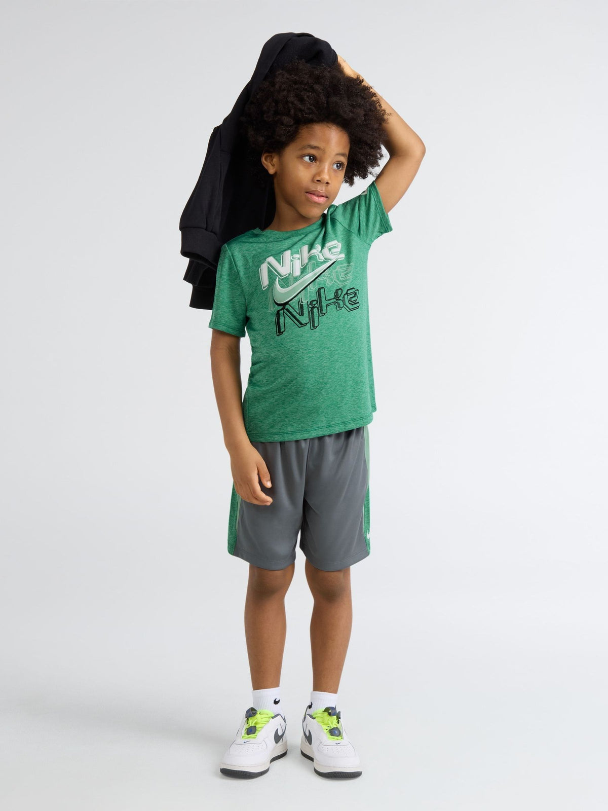 Nike Grey Drop Top & Shorts Set