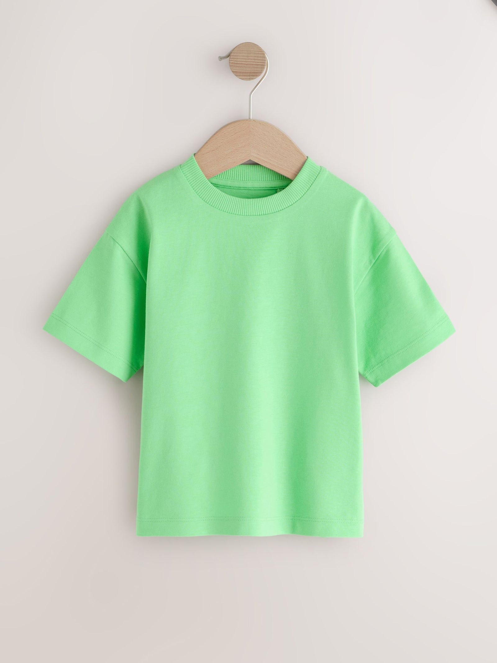 Bright Green Short Sleeve Plain T-Shirt (3mths-7yrs)
