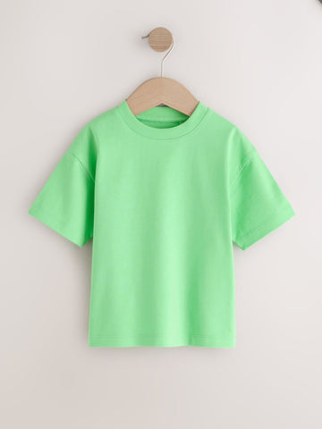 Bright Green Short Sleeve Plain T-Shirt (3mths-7yrs)