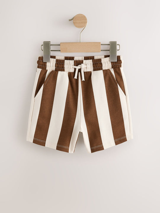 Brown/Cream Jersey Shorts 3 Pack (3mths-7yrs)