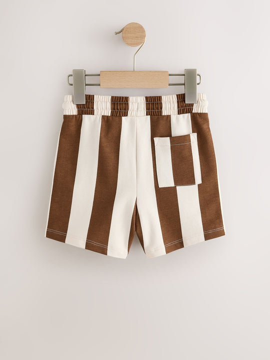 Brown/Cream Jersey Shorts 3 Pack (3mths-7yrs)