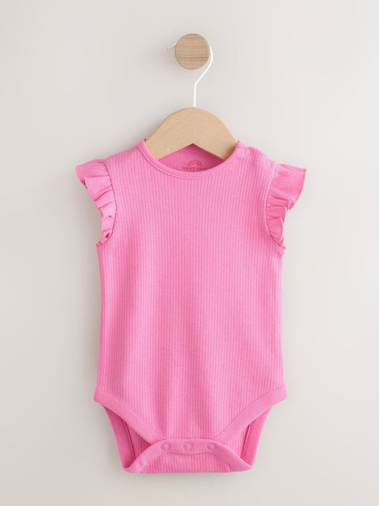 Pink Bright Bloomer Baby Romper with Bodysuit Set 2 Piece (0mths-2yrs)
