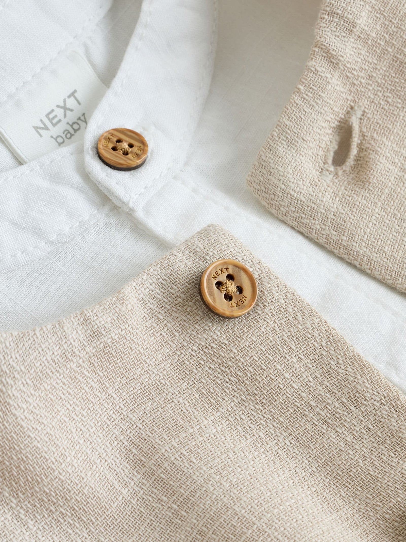 Neutral Woven Waistcoat, Shirt and Shorts Baby Set 3 Piece (0mths-2yrs)
