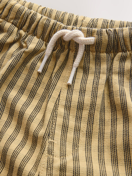 Yellow Print Side Pocket Wide Trousers (3mths-7yrs)