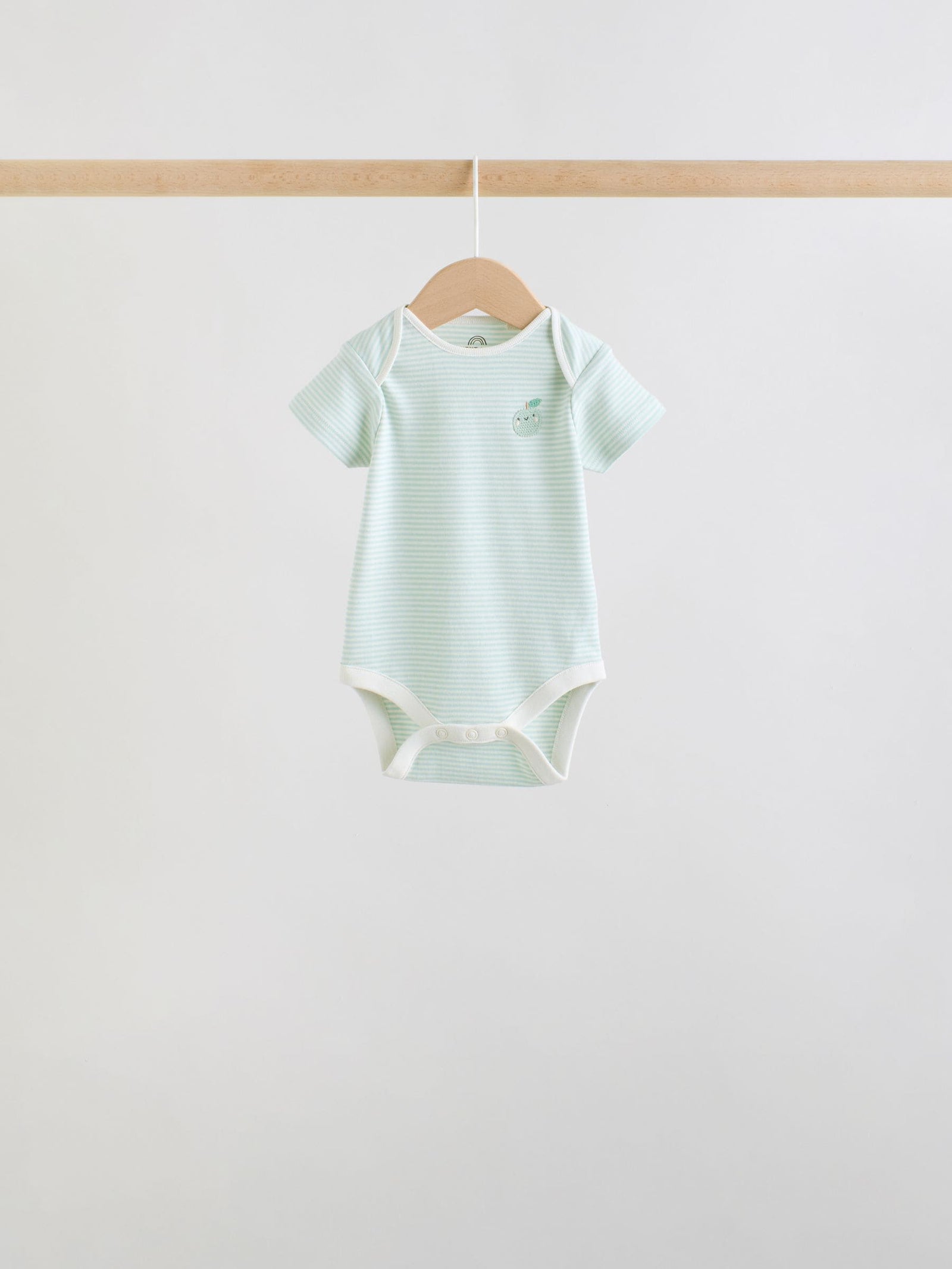 Ecru White Short Sleeve Baby Bodysuits 5 Pack
