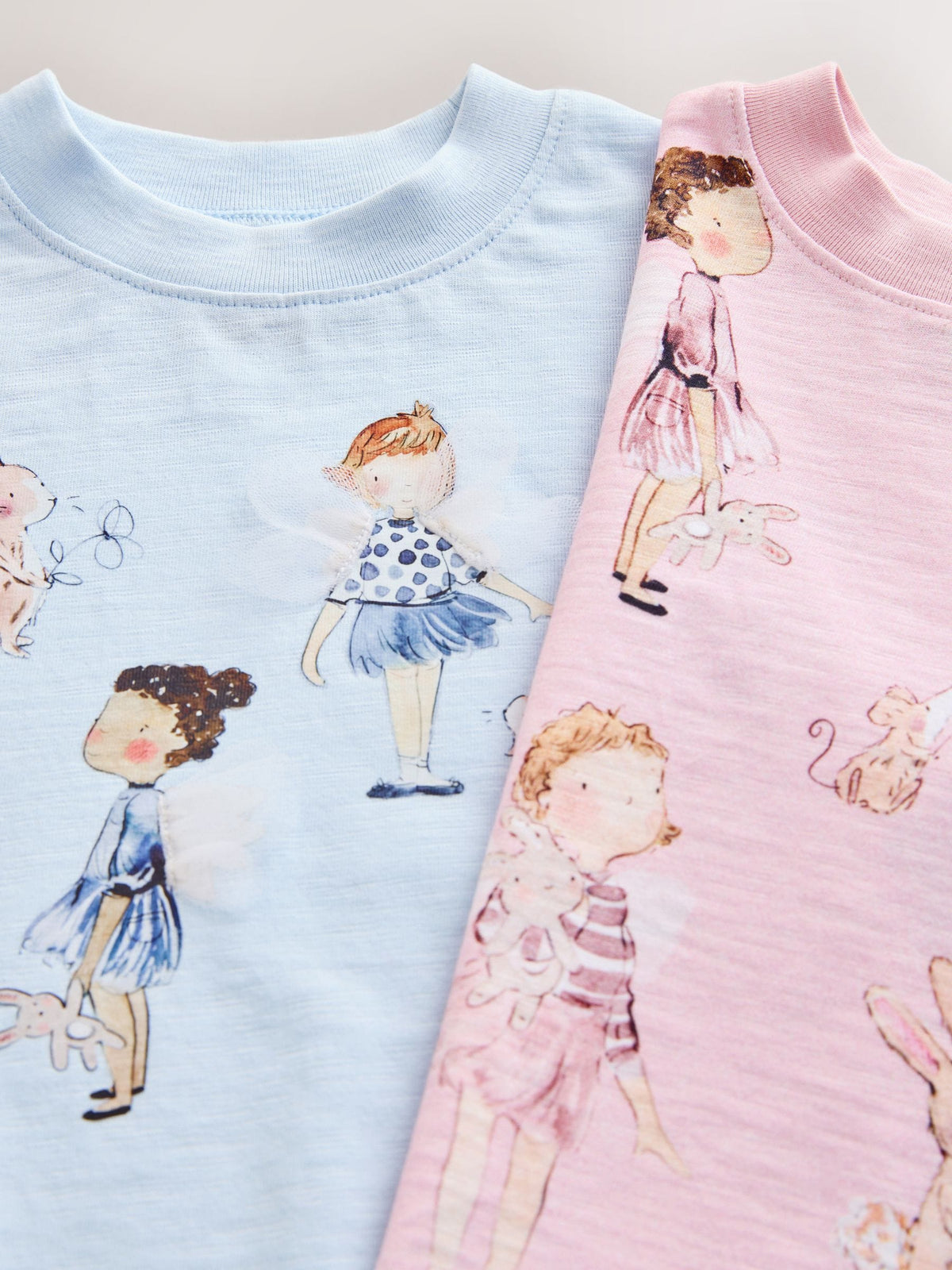 Pink/Blue Fairy Top & Cycle Shorts Set 2 Pack (3mths-7yrs)