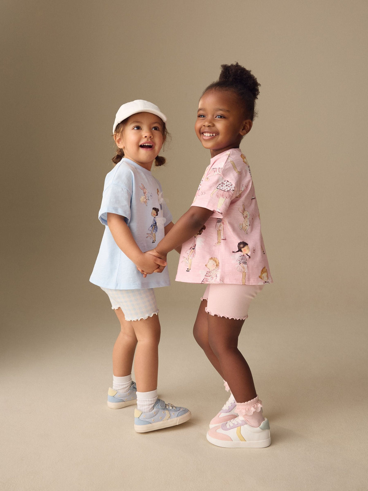 Pink/Blue Fairy Top & Cycle Shorts Set 2 Pack (3mths-7yrs)