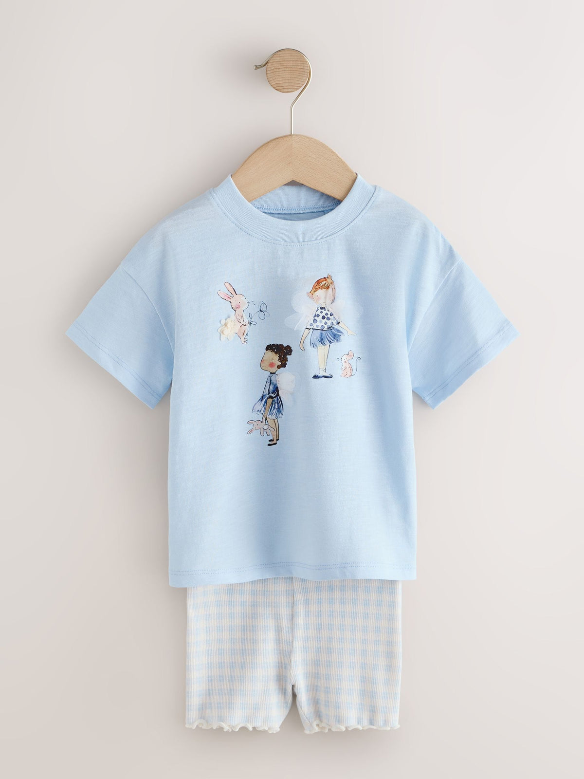 Pink/Blue Fairy Top & Cycle Shorts Set 2 Pack (3mths-7yrs)