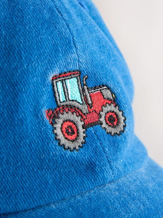 Blue Tractor Washed Denim Cap (3mths-10yrs)