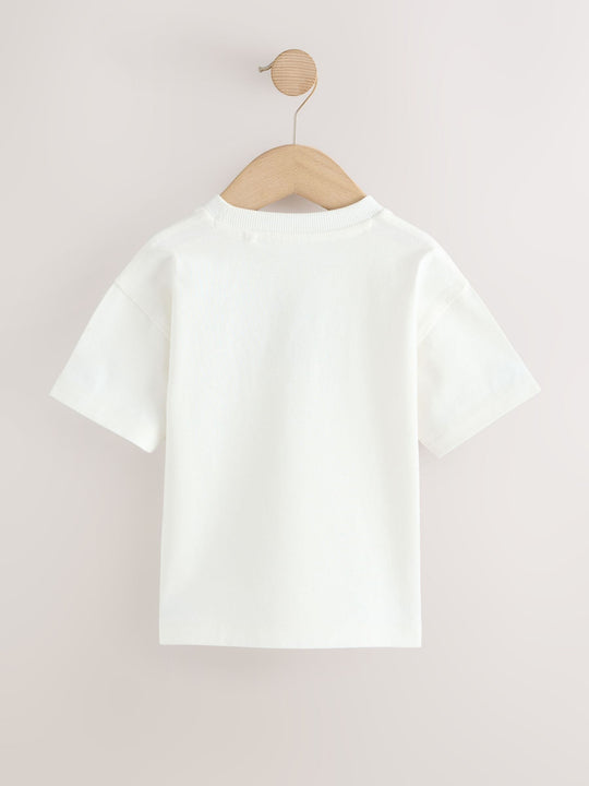 White Best Bro Slogan Short Sleeve Graphic T-Shirt (3mths-7yrs)