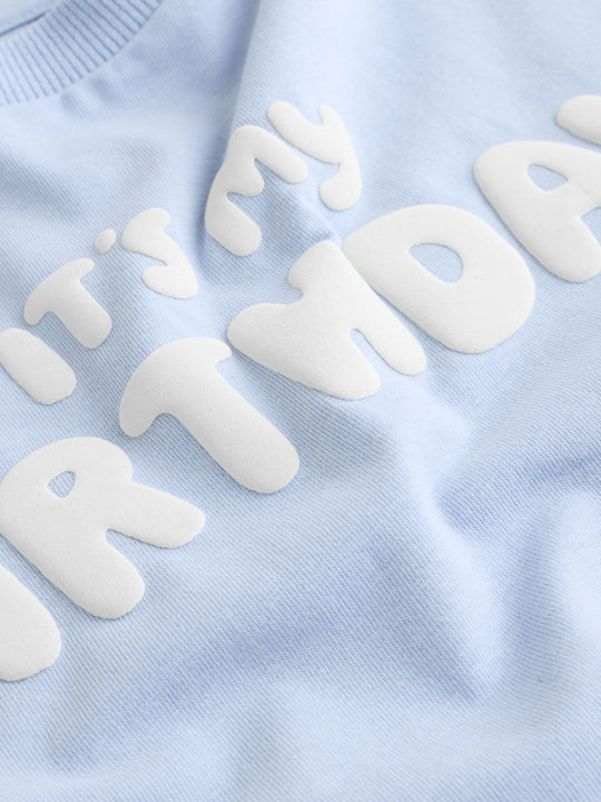 Blue It's My Birthday Short Sleeve Graphic T-Shirt (3mths-7yrs)