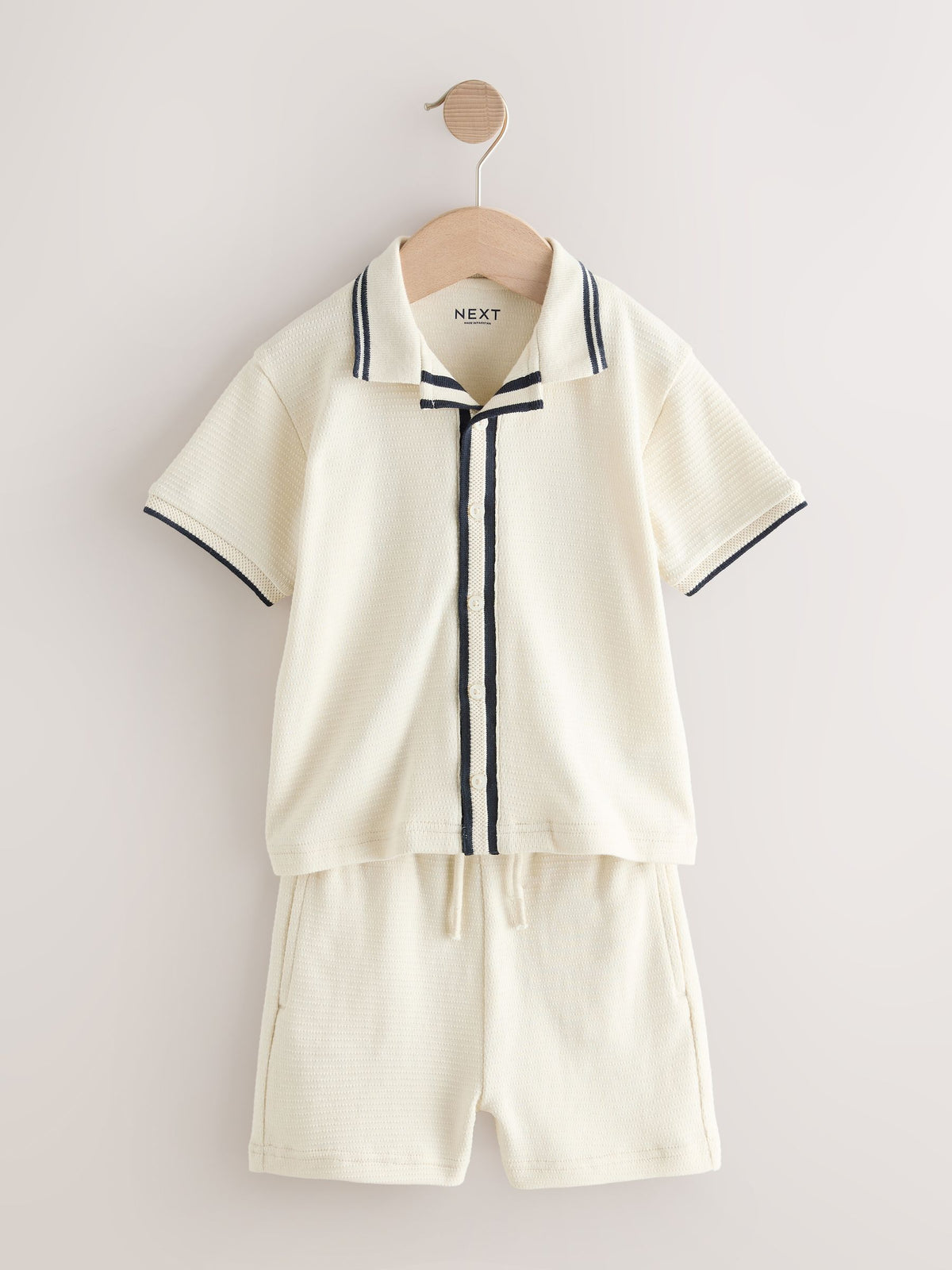 Ecru Short Sleeve Shirt and Shorts Set (3mths-7yrs)