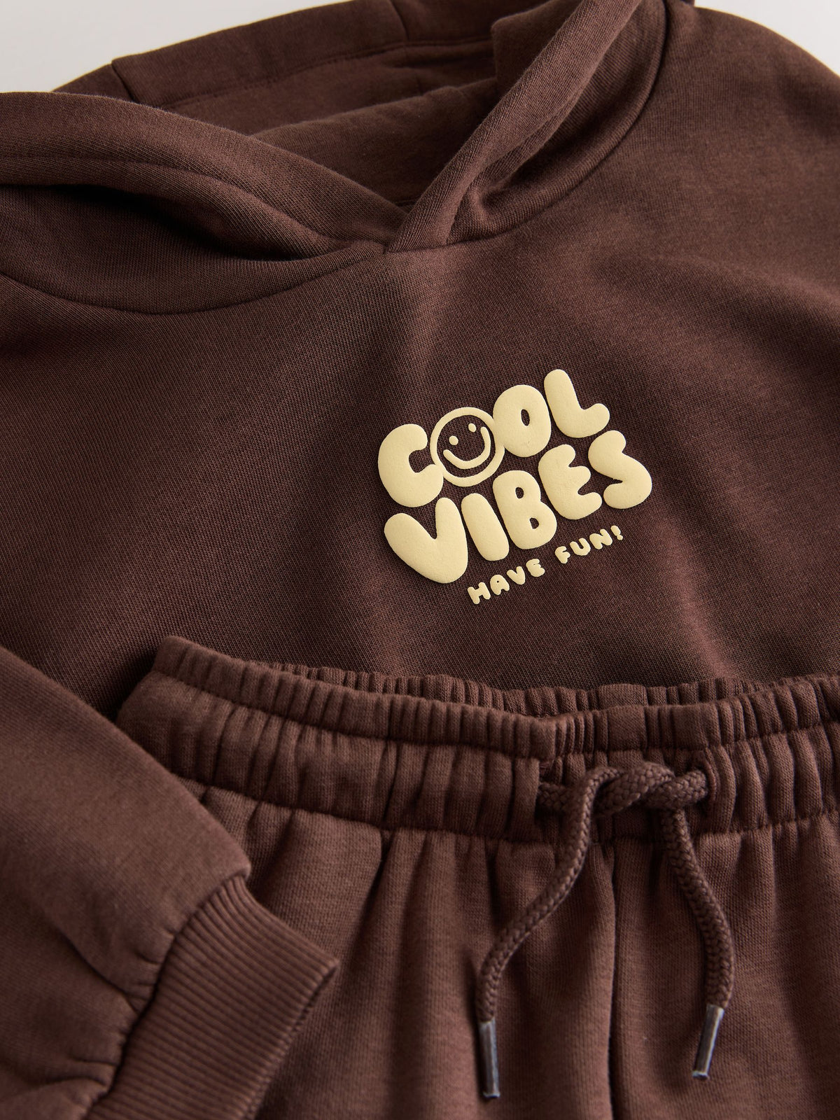 Back Print Chocolate Brown Back Print Hoodie and Joggers Set (3mths-7yrs)