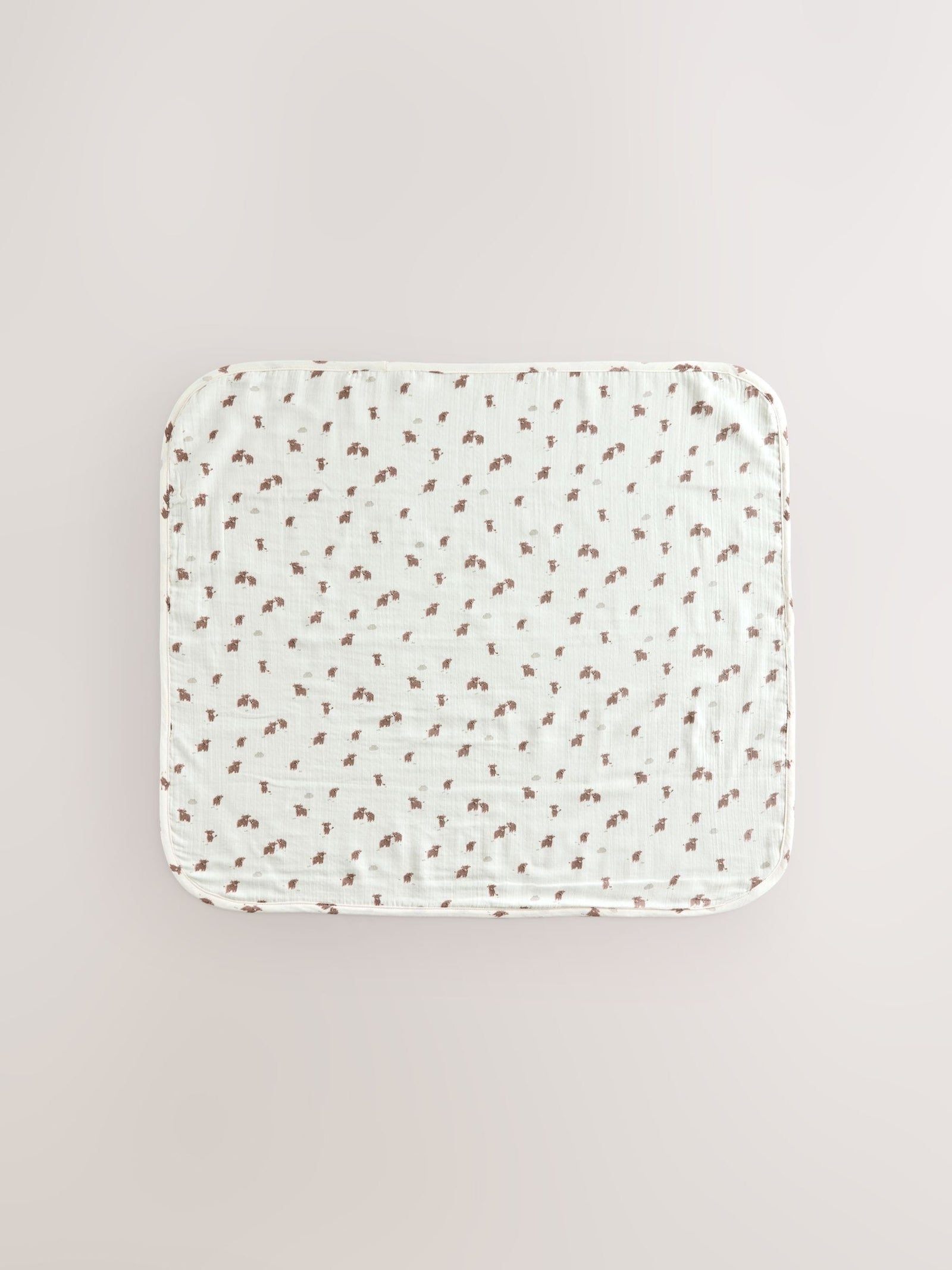 Neutral Hamish Cotton Baby Muslin Blanket