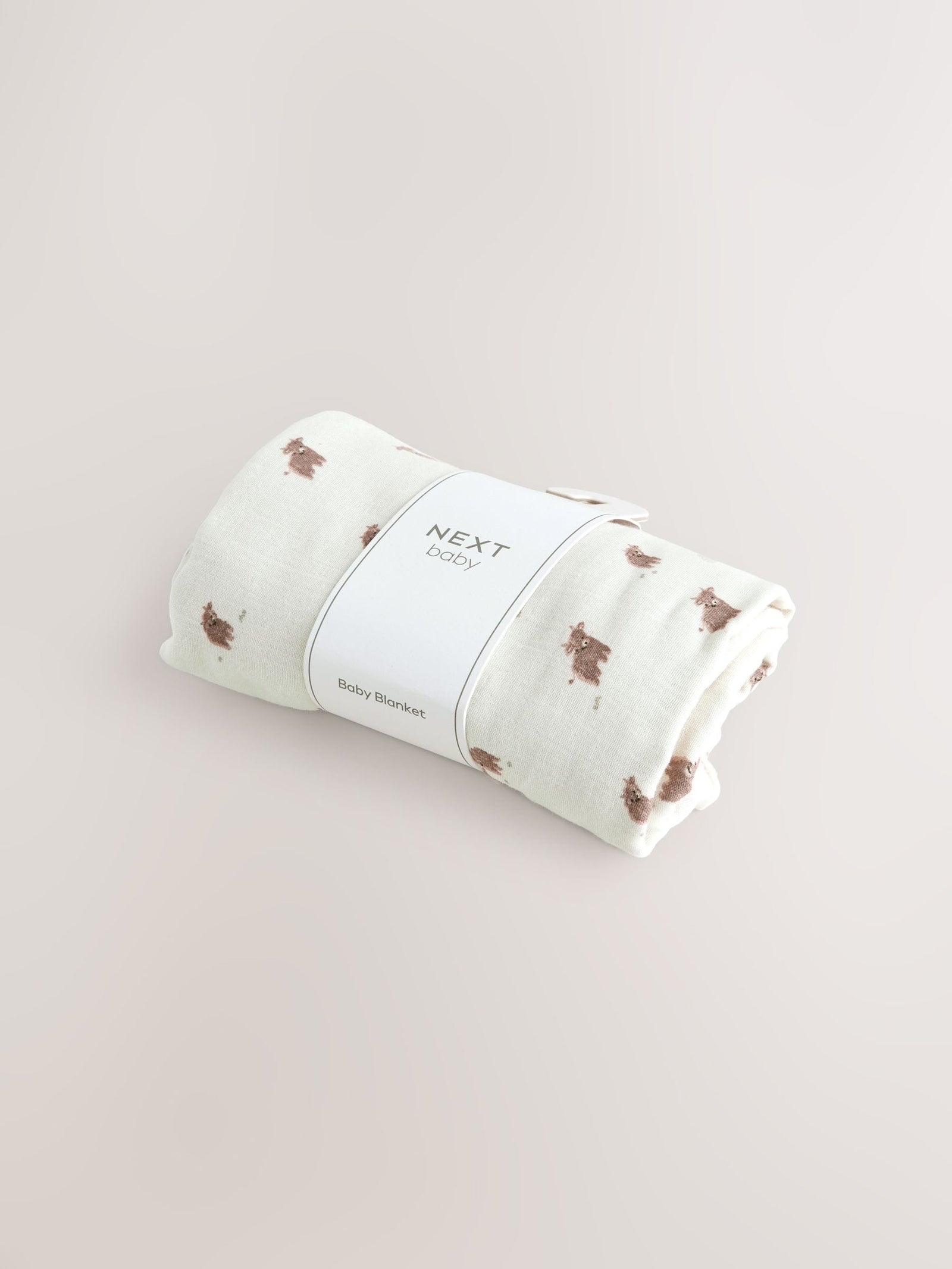 Neutral Hamish Cotton Baby Muslin Blanket