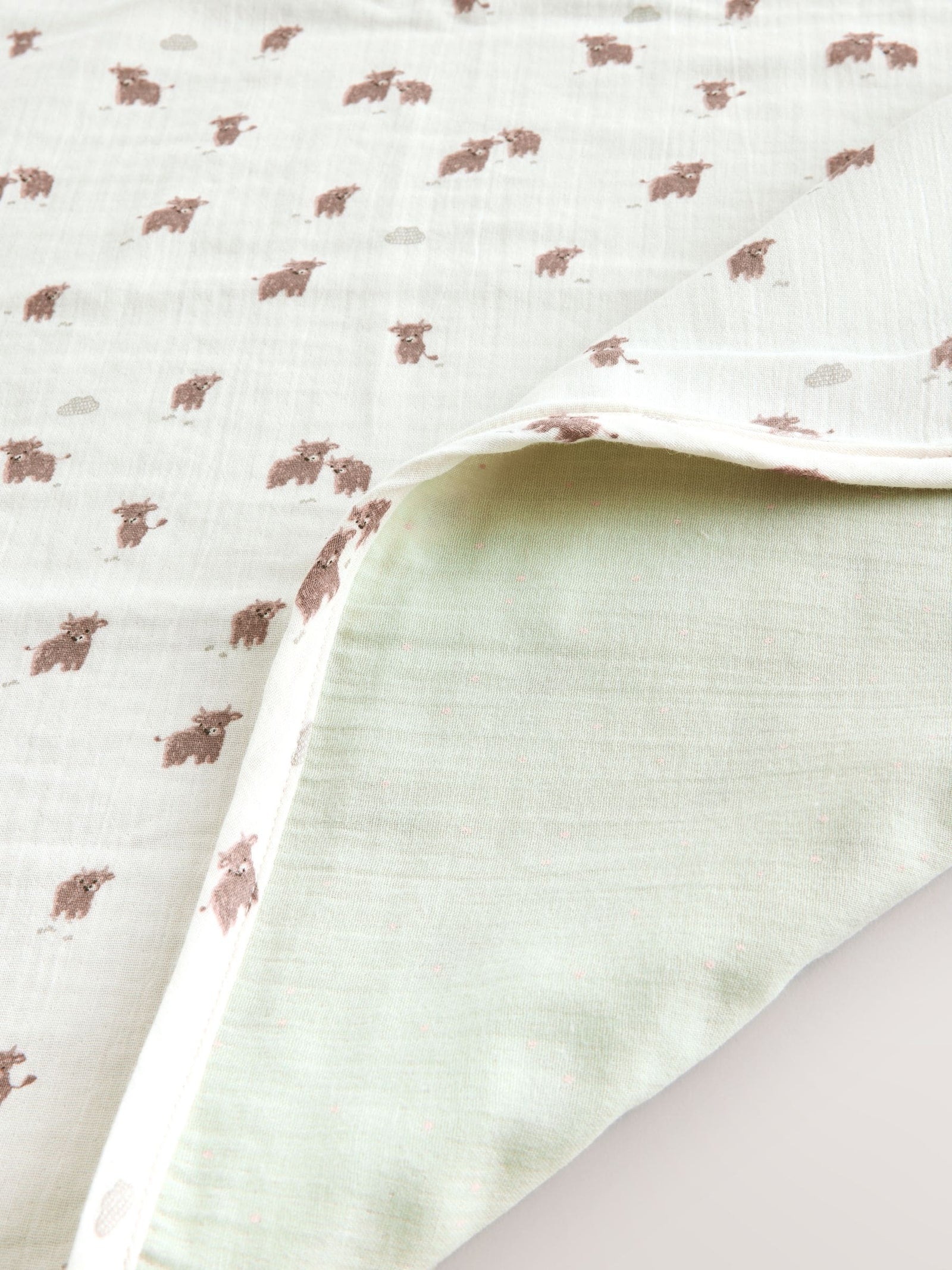 Neutral Hamish Cotton Baby Muslin Blanket