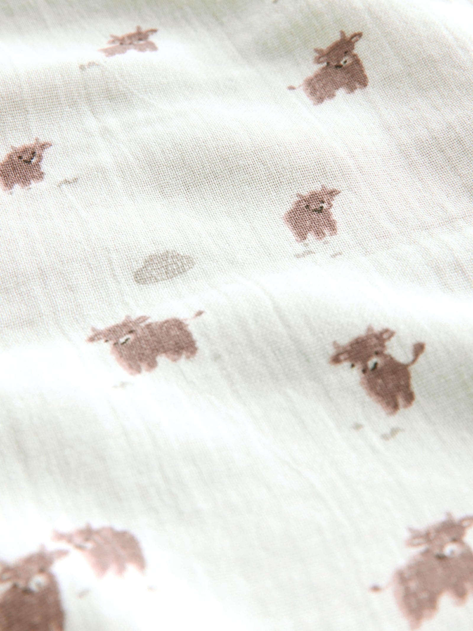 Neutral Hamish Cotton Baby Muslin Blanket