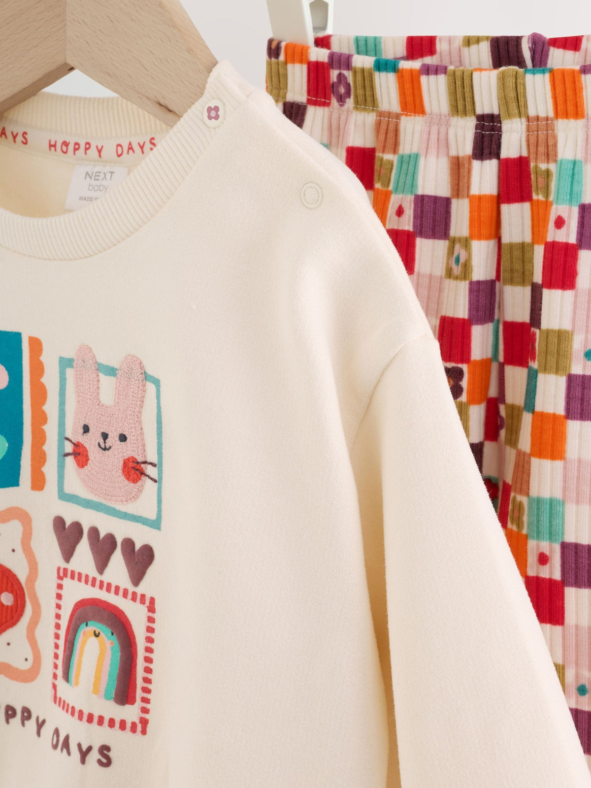 Multi Bright Character Baby Sweat Top And Wide Leggings 2 Piece Set (0mths-2yrs)