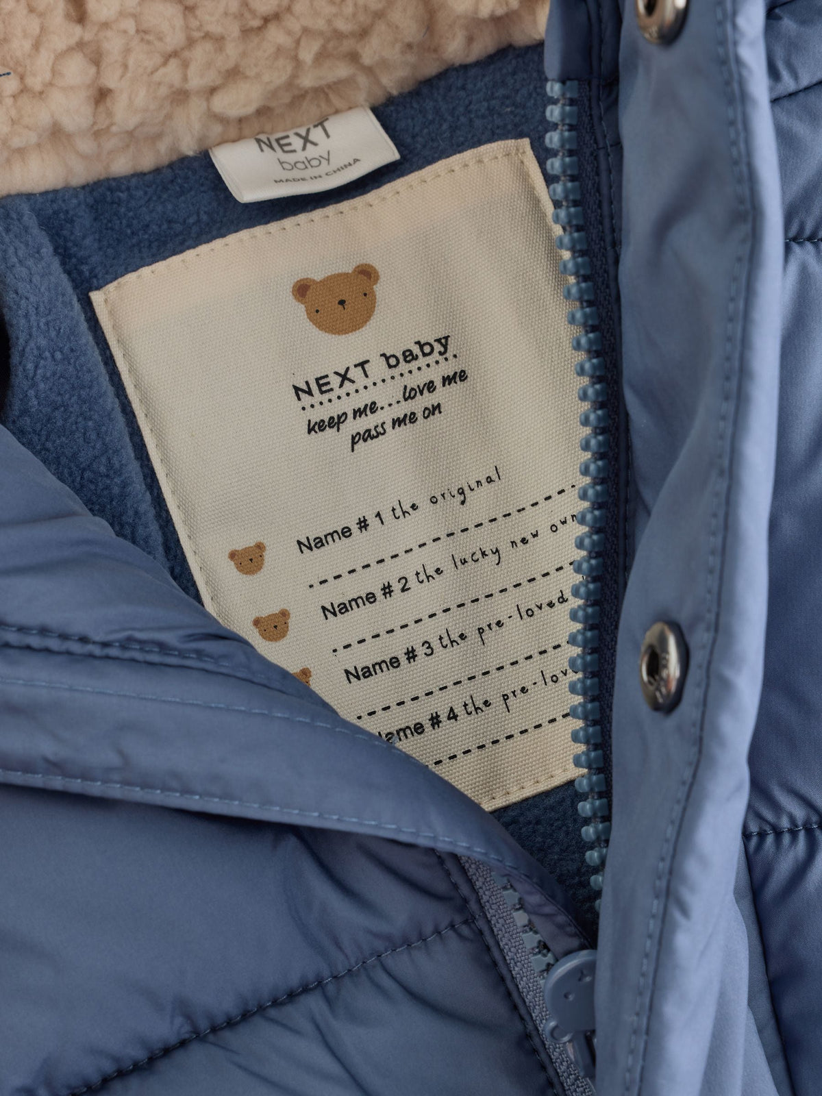 Blue Puffer Baby Jacket (0mths-2yrs)