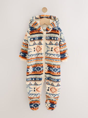 Fairisle Fleece Baby Pramsuit (0mths-2yrs)