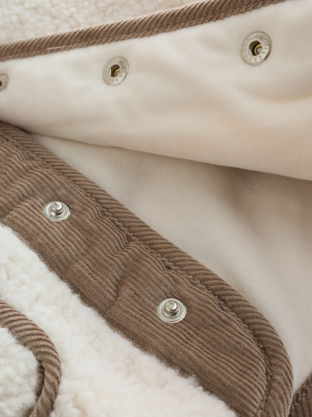 Cream Borg Hooded Baby Jacket