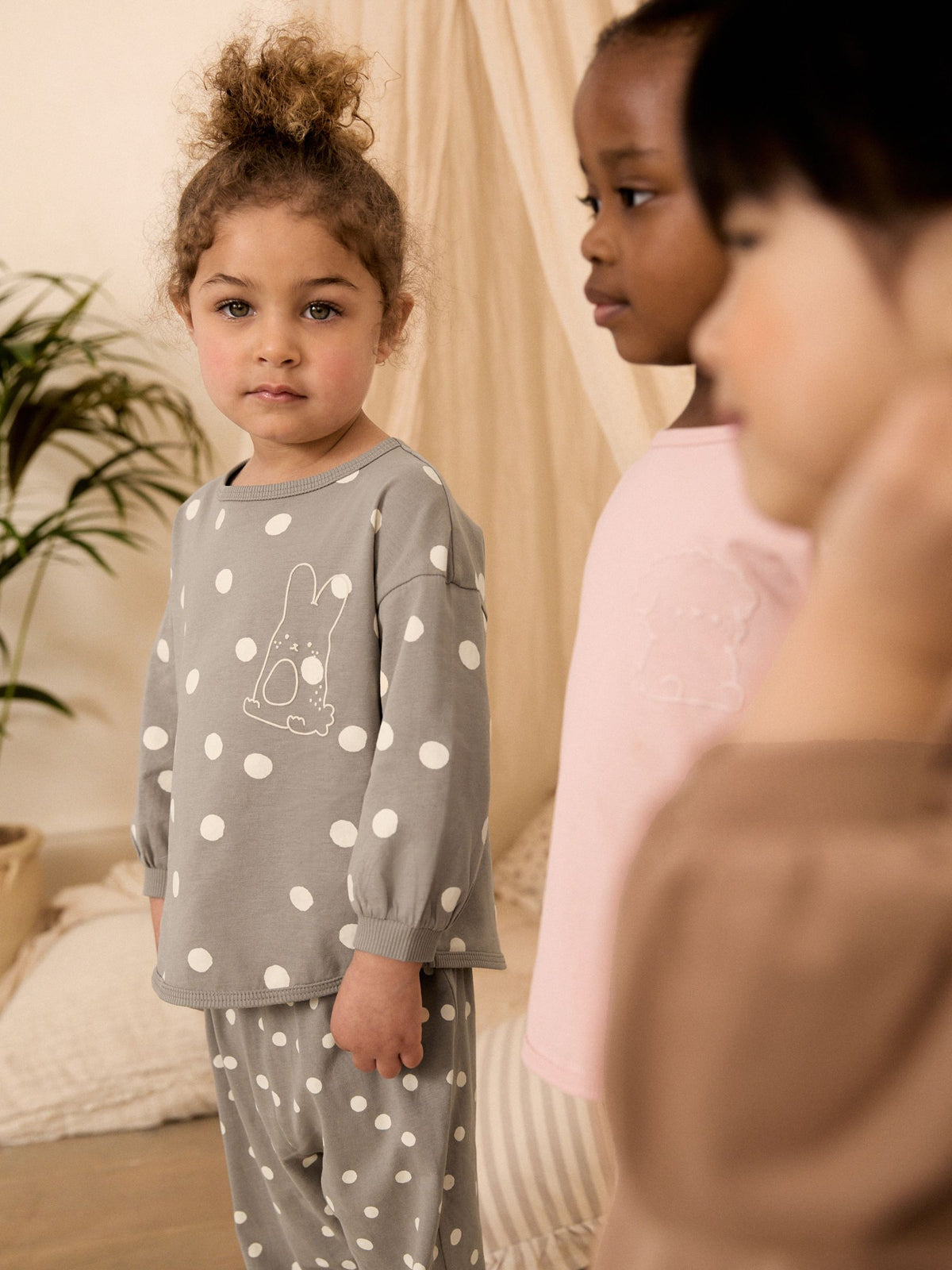 Pink/Grey Jogger Pyjamas 3 Pack (9mths-12yrs)