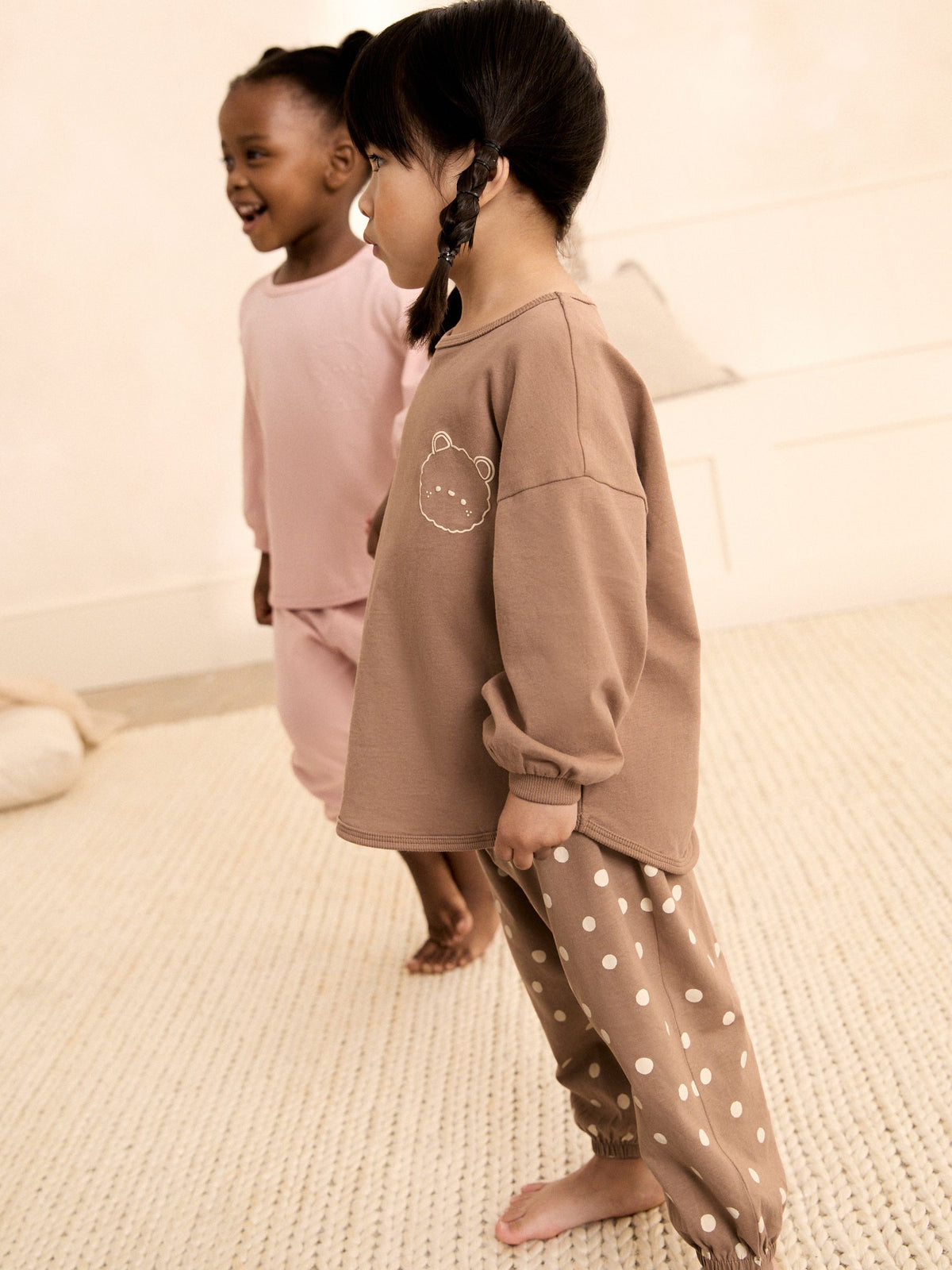 Pink/Grey Jogger Pyjamas 3 Pack (9mths-12yrs)