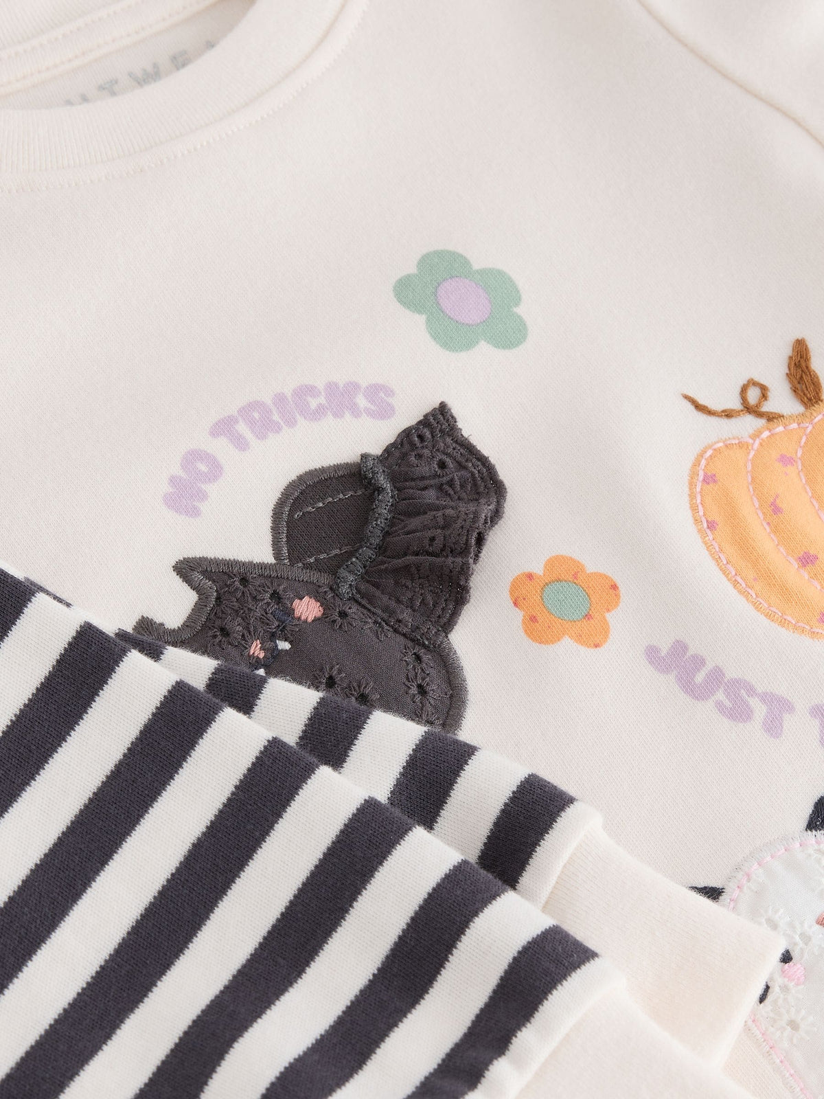 Monochrome Stripe Halloween Characters Snuggle Pyjamas (9mths-12yrs)