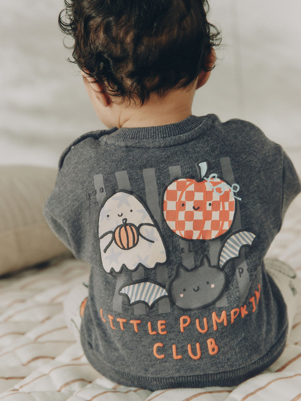 Charcoal Halloween Character Sweat and Legging Baby Set (0mths-2yrs)