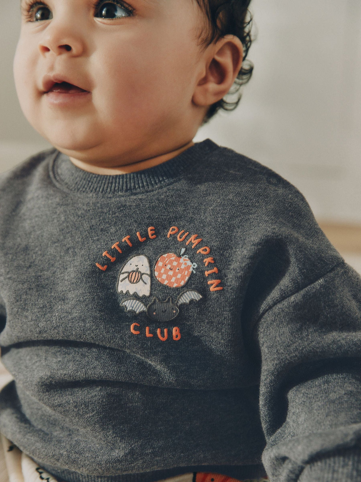Charcoal Halloween Character Sweat and Legging Baby Set (0mths-2yrs)