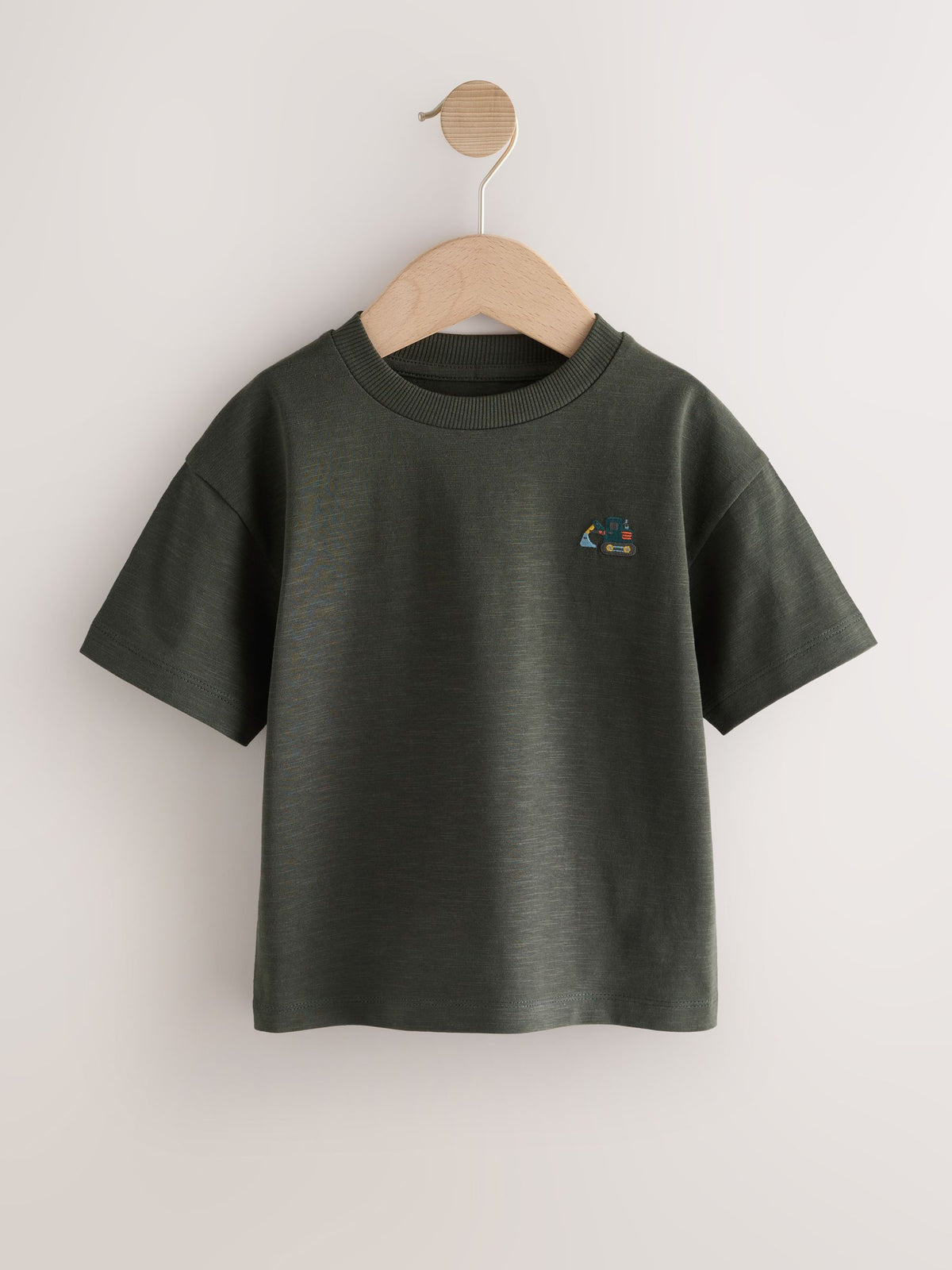 Multi Bright Transport Embroidery Relaxed Fit Short Sleeve T-Shirts 5 Pack (3mths-7yrs)