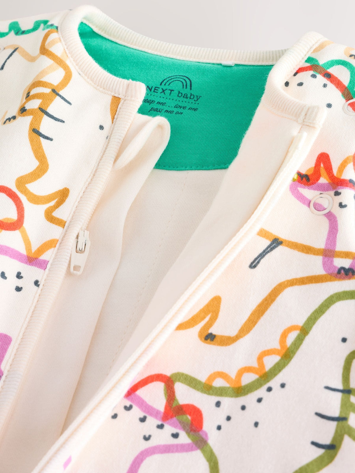 Multi Linear Dino 2.5 Tog Removable Sleeve Baby Sleep Bag