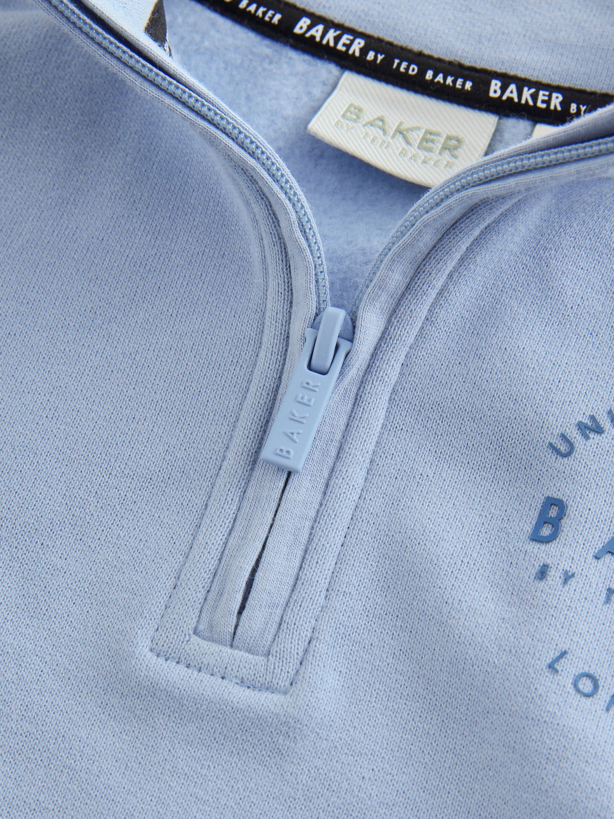 Baker by Ted Baker Funnel Zip Neck Blue/Brown Sweatshirt and Joggers Set