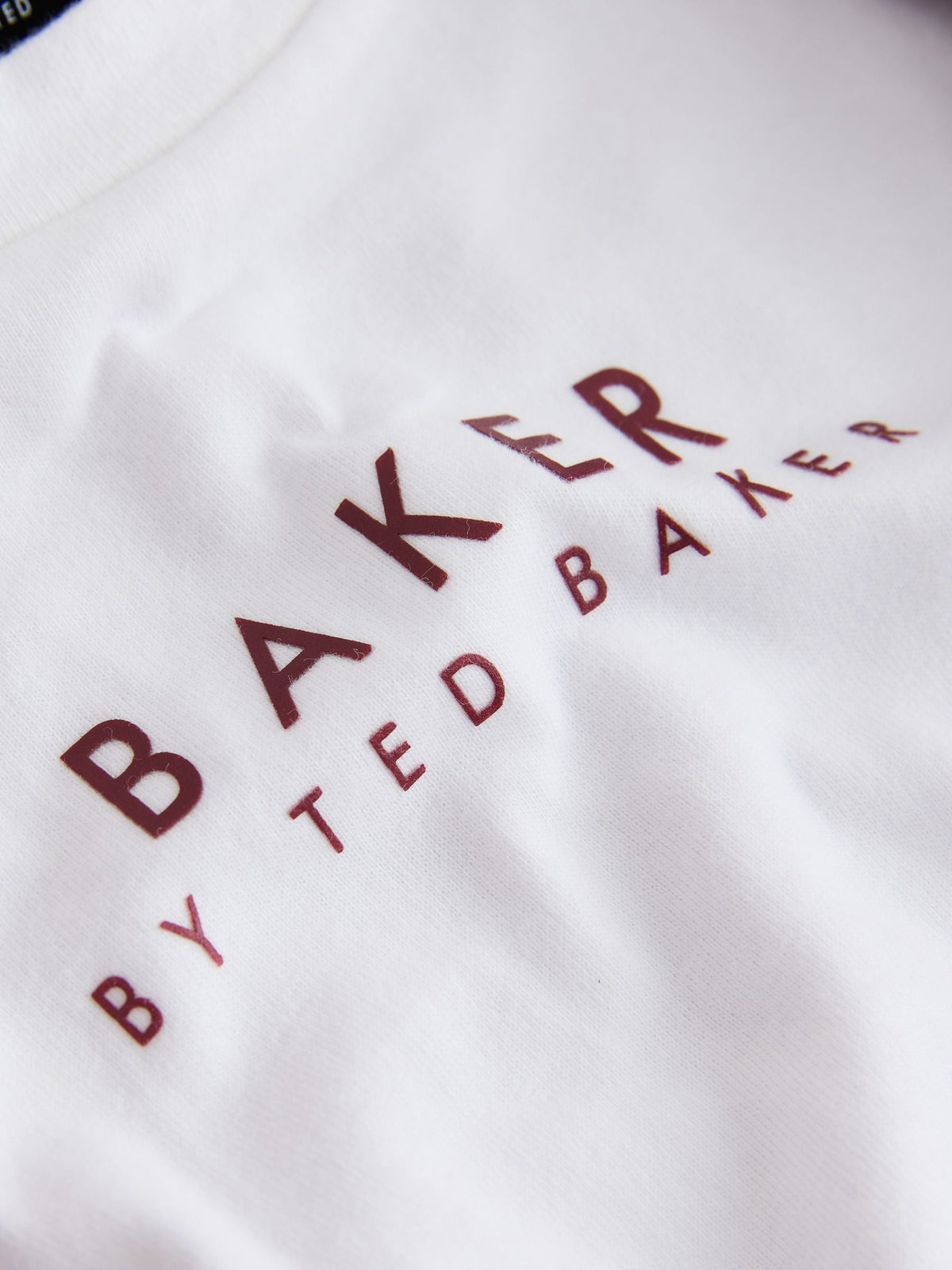 Baker by Ted Baker Burgundy Red 3 Piece Varsity Jacket T-Shirt and Joggers Set