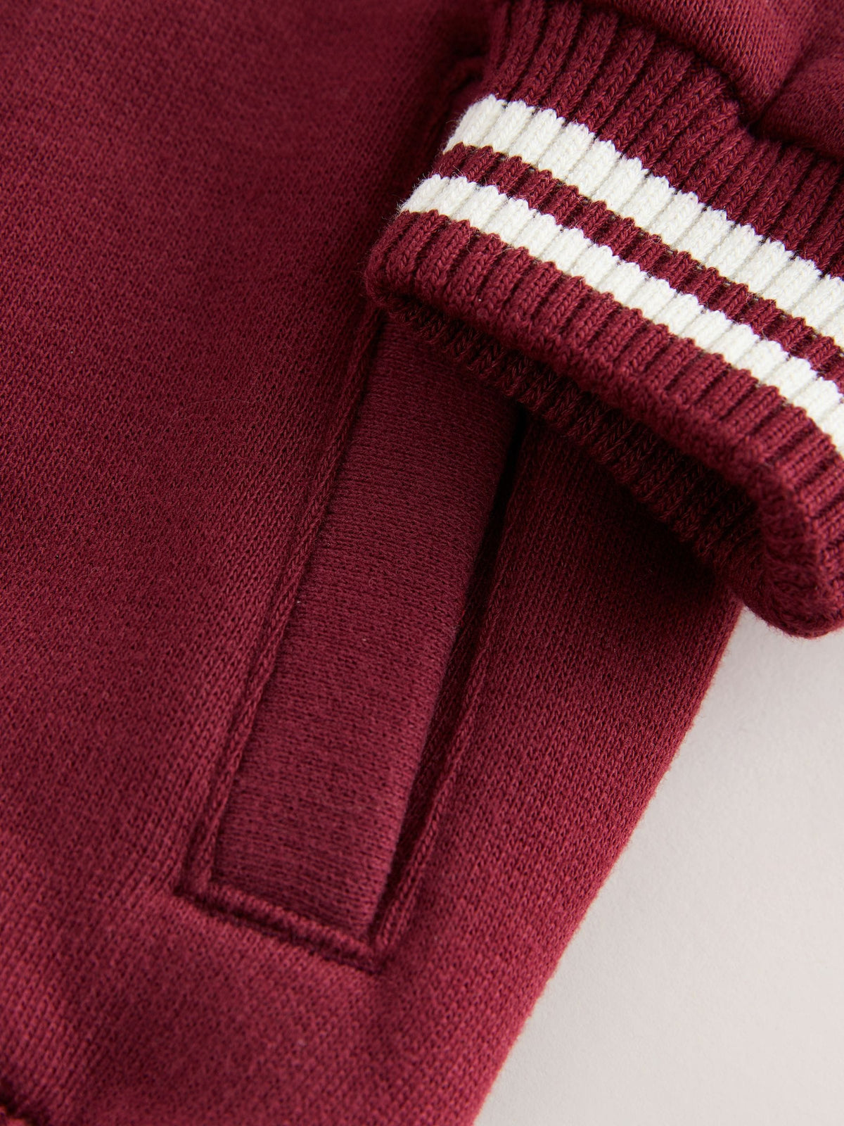 Baker by Ted Baker Burgundy Red 3 Piece Varsity Jacket T-Shirt and Joggers Set