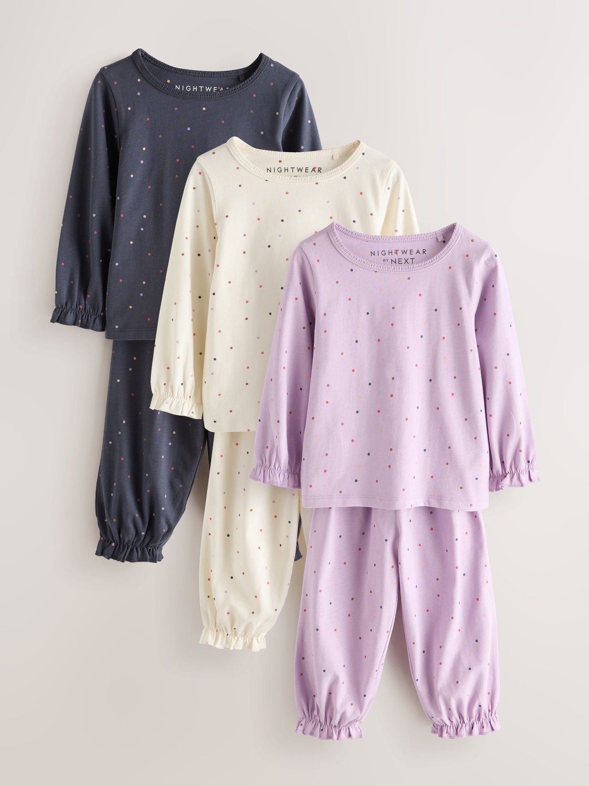 Lilac Purple Jogger Pyjamas 3 Pack (9mths-12yrs)