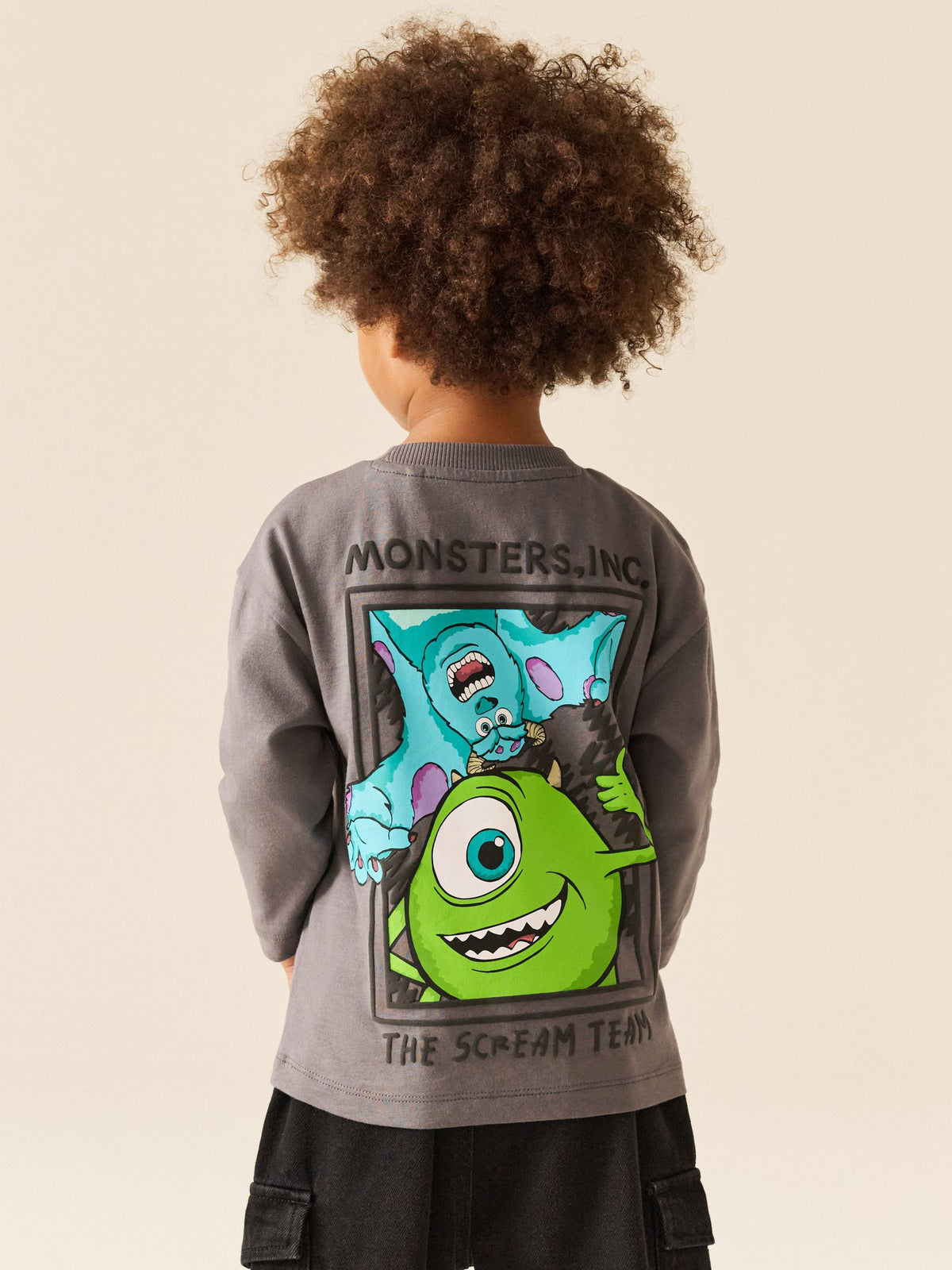 Charcoal Grey Monsters Inc. Long Sleeve T-Shirt (6mths-8yrs)