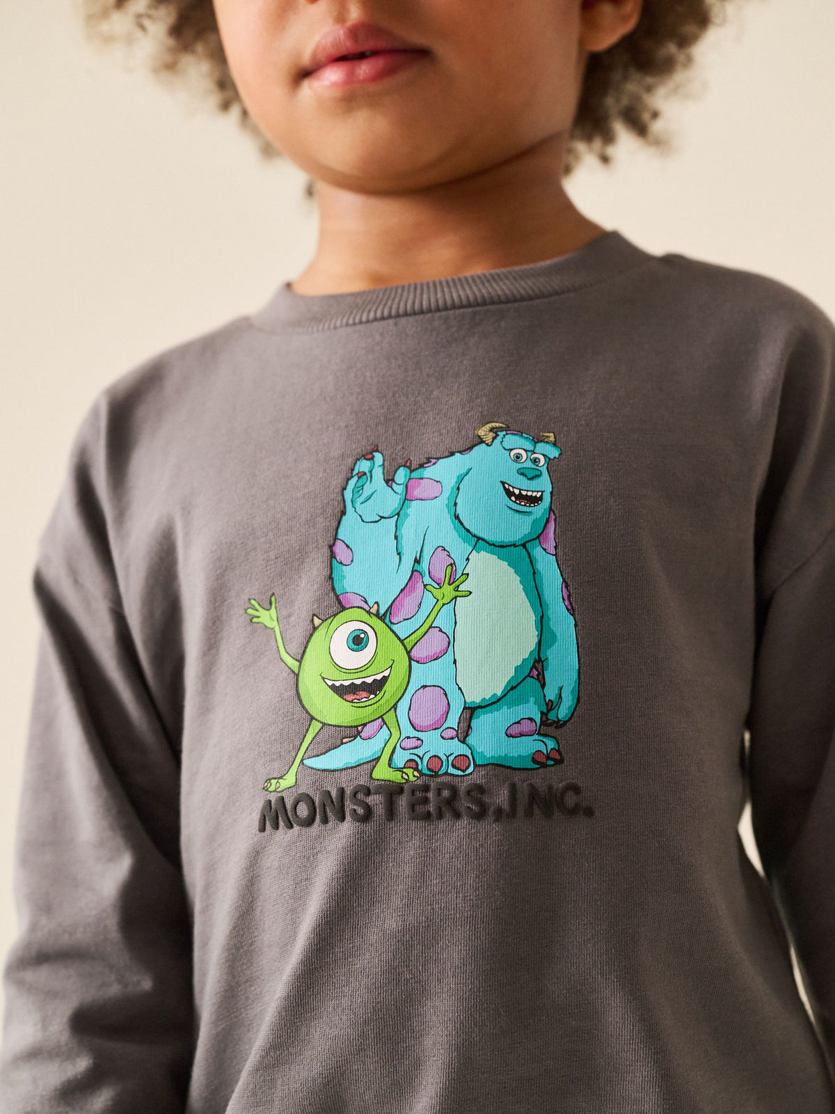 Charcoal Grey Monsters Inc. Long Sleeve T-Shirt (6mths-8yrs)