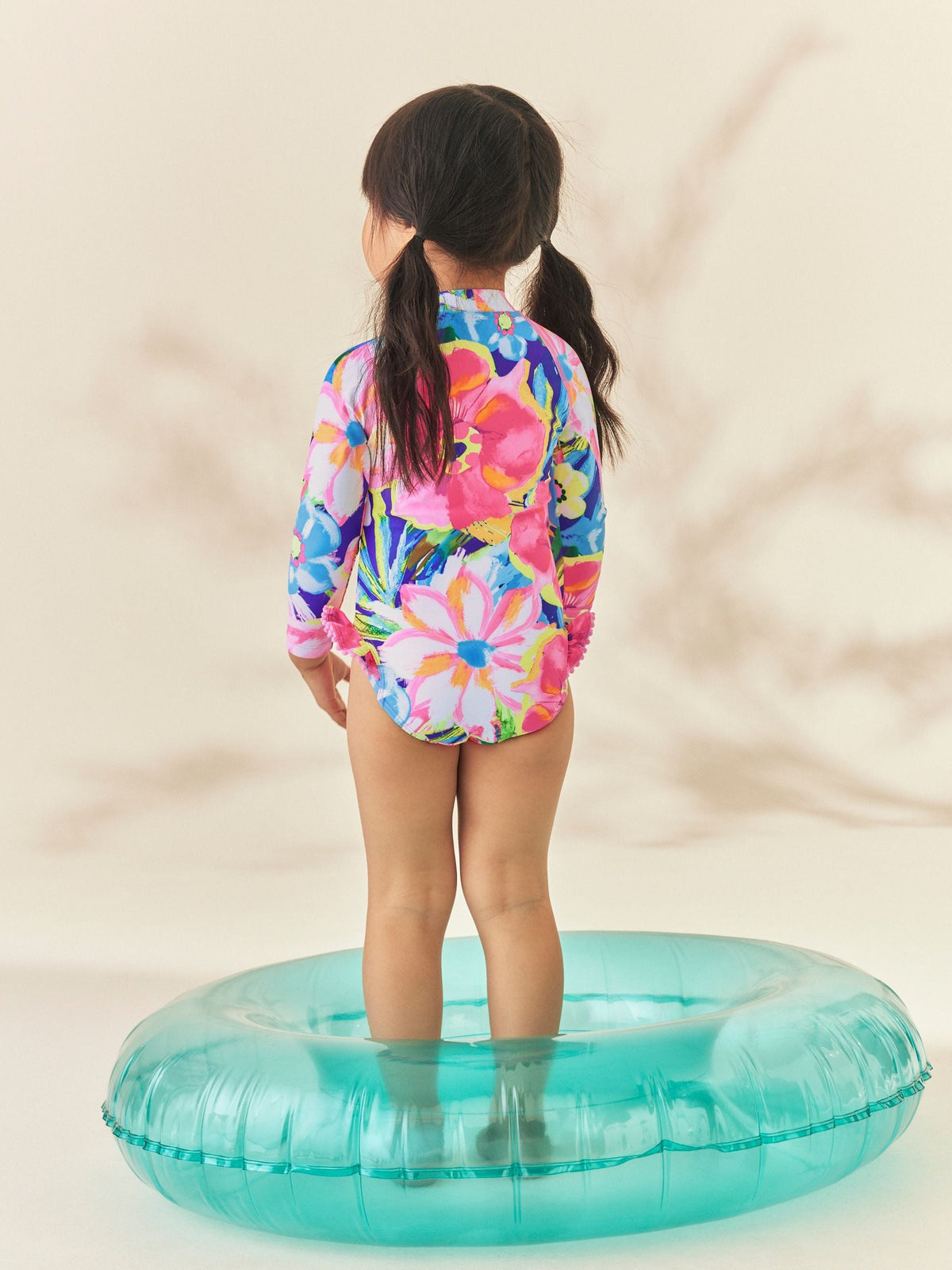 Bright Tropical Sunsafe Long Sleeve Swimsuit (3mths-7yrs)