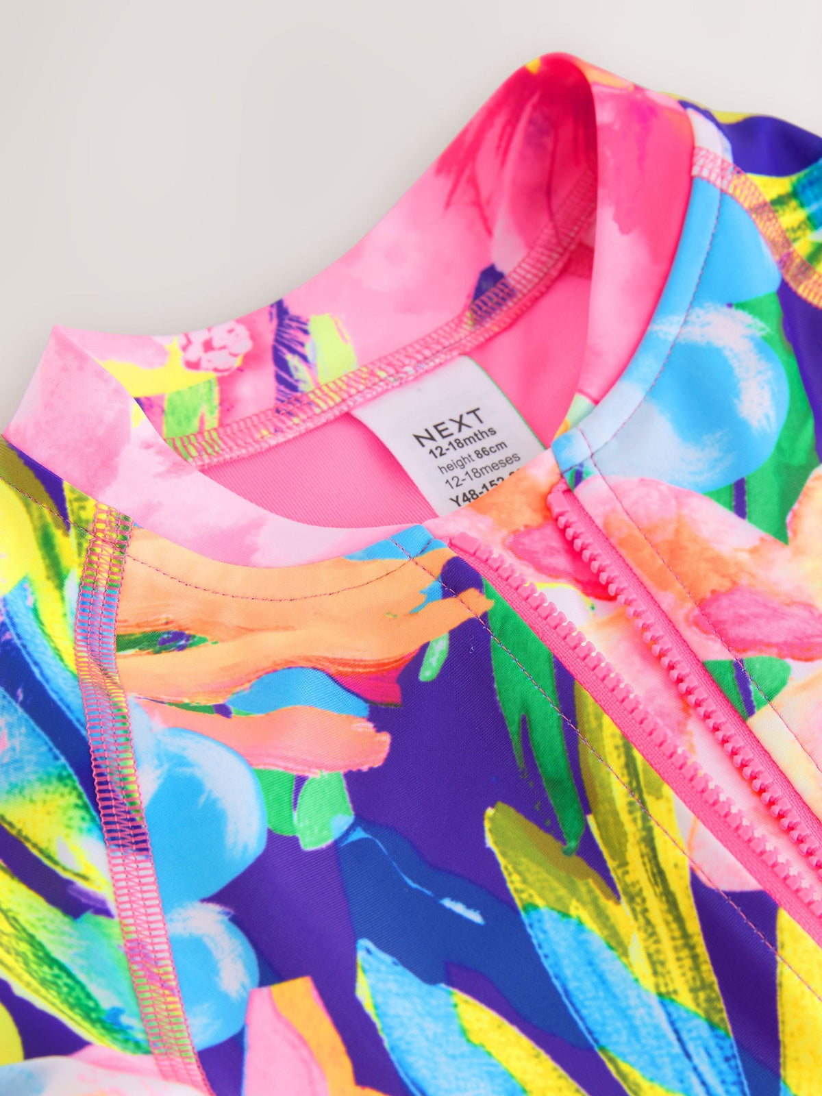 Bright Tropical Sunsafe Long Sleeve Swimsuit (3mths-7yrs)