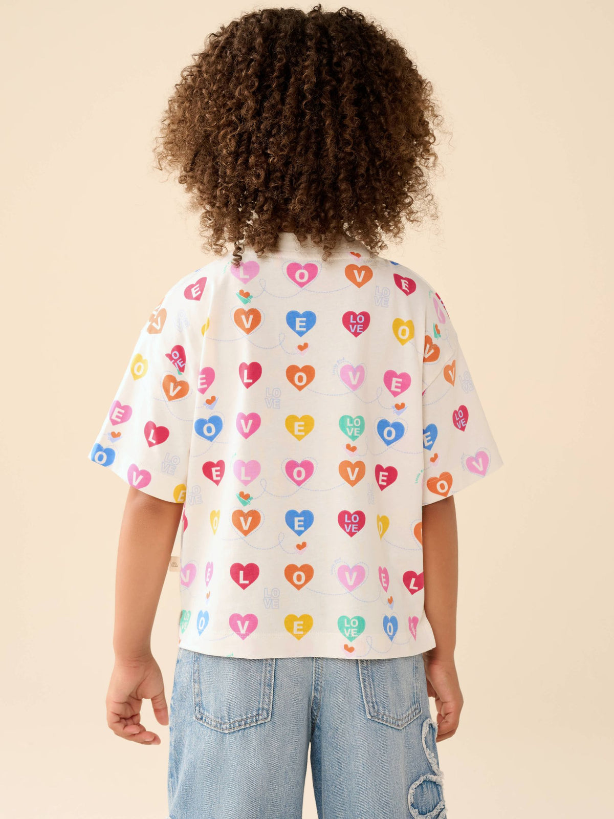 Little Bird by Jools Oliver Rainbow Slogan Boxy T-Shirt