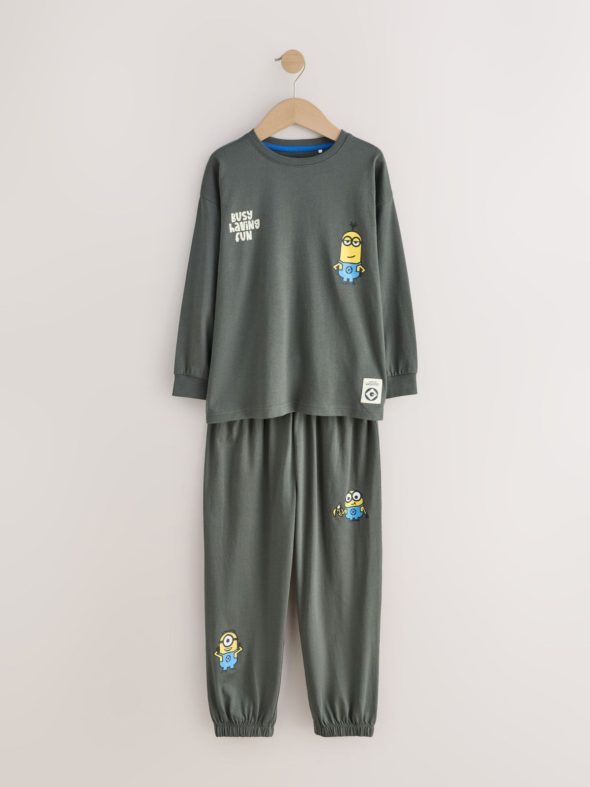 Charcoal Grey Minions Long Sleeve Pyjamas 2 Pack (3-12yrs)