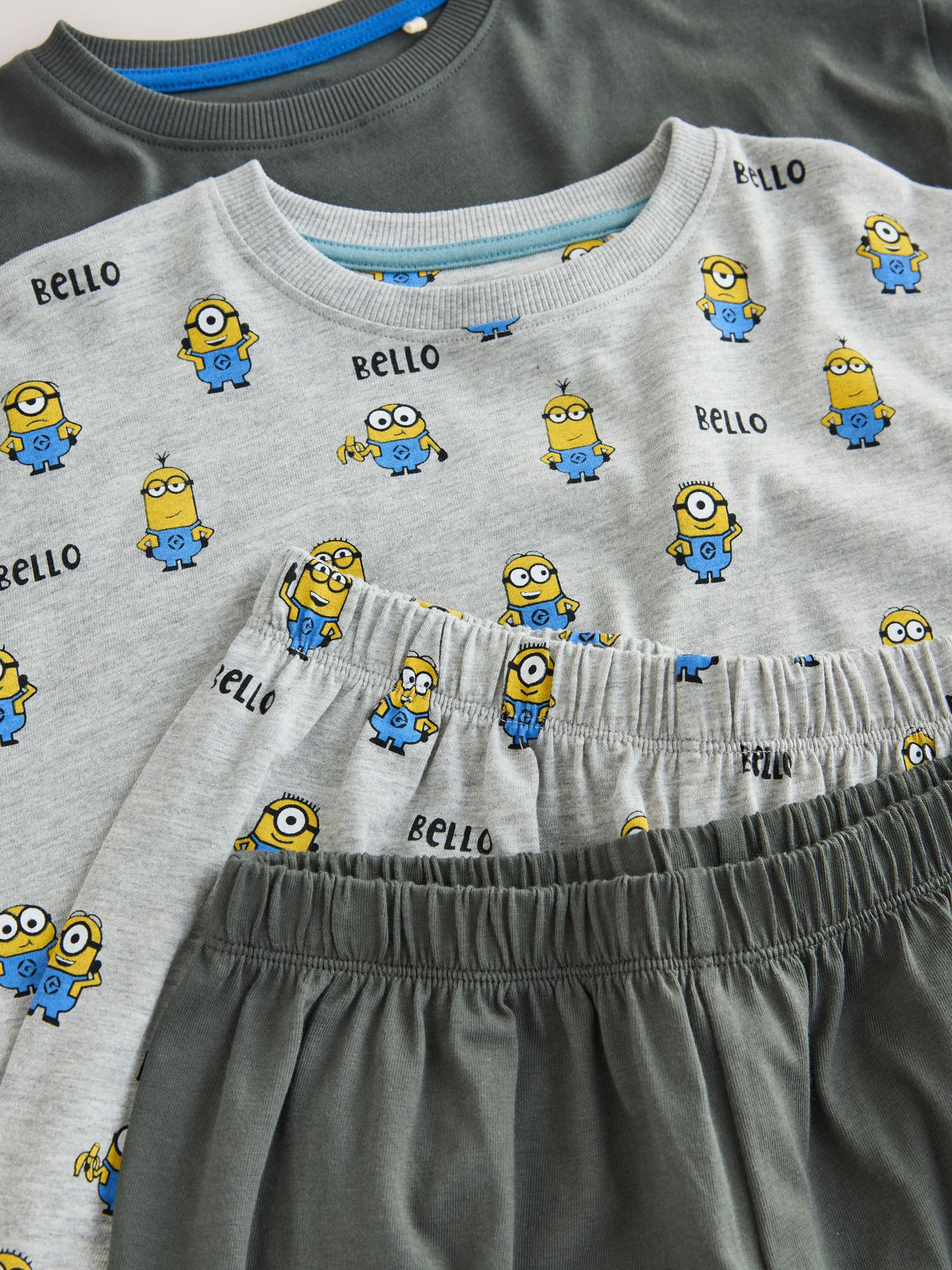 Charcoal Grey Minions Long Sleeve Pyjamas 2 Pack (3-12yrs)