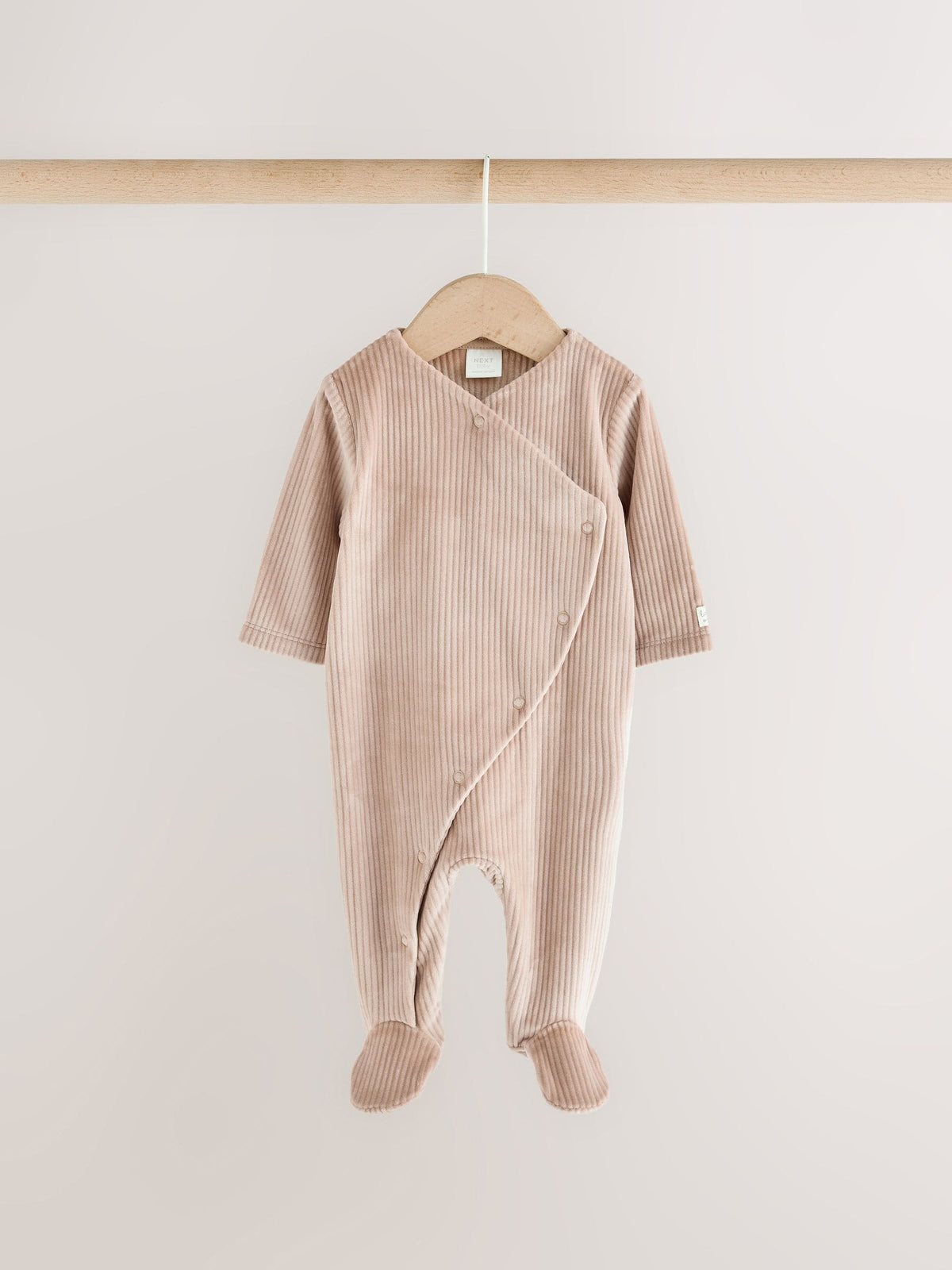 Neutral Fleece Baby Sleepsuits 2 Pack