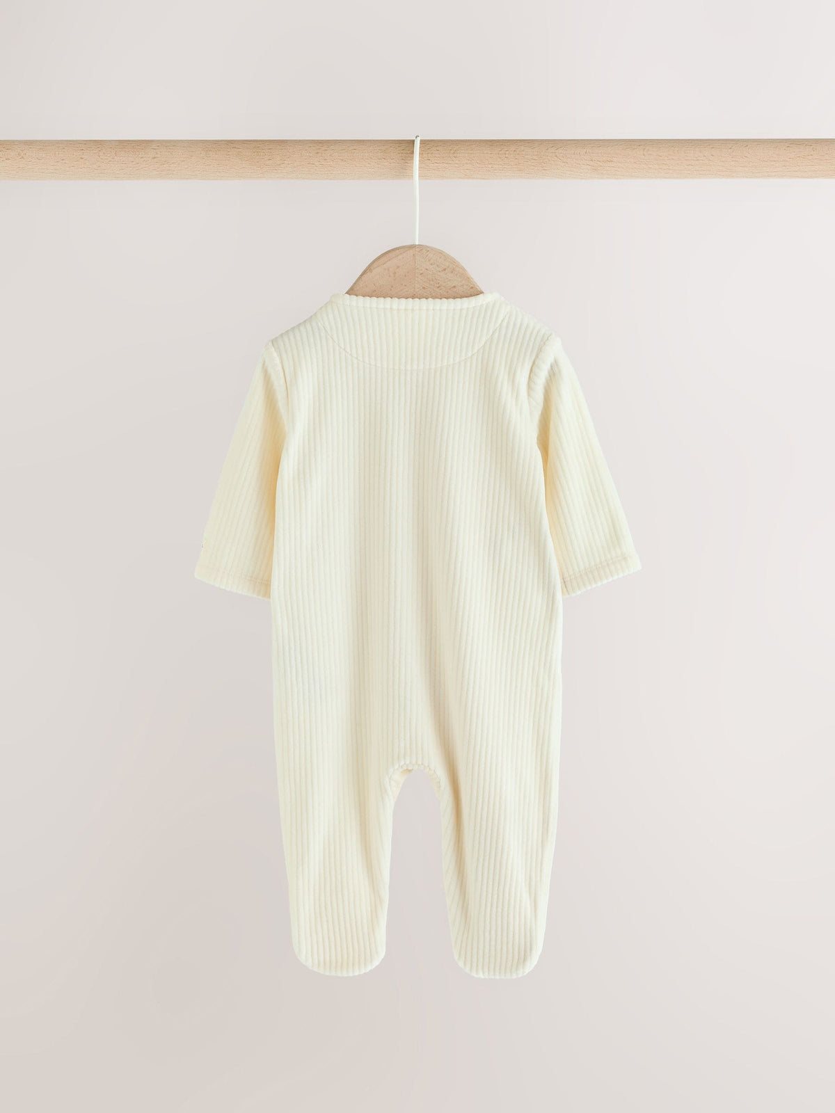 Neutral Fleece Baby Sleepsuits 2 Pack