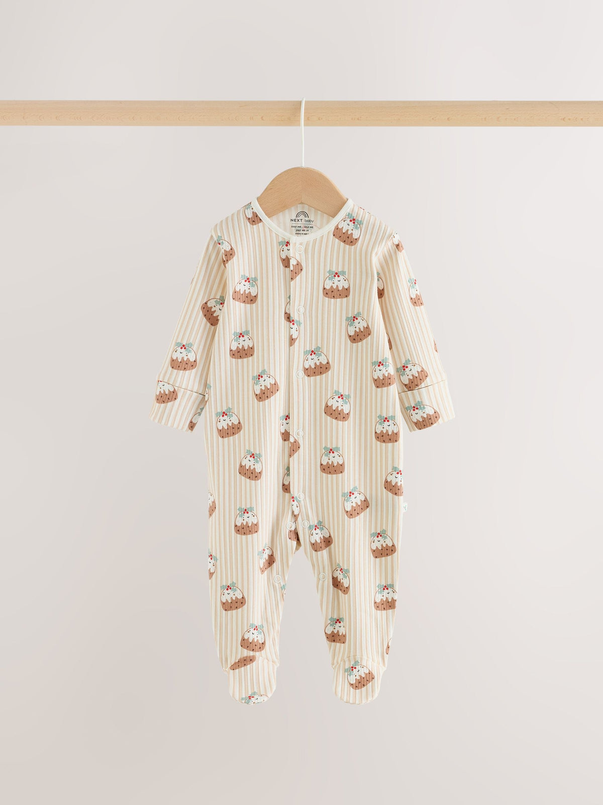 Red Baby Christmas Sleepsuits 3 Pack (0mths-2yrs)