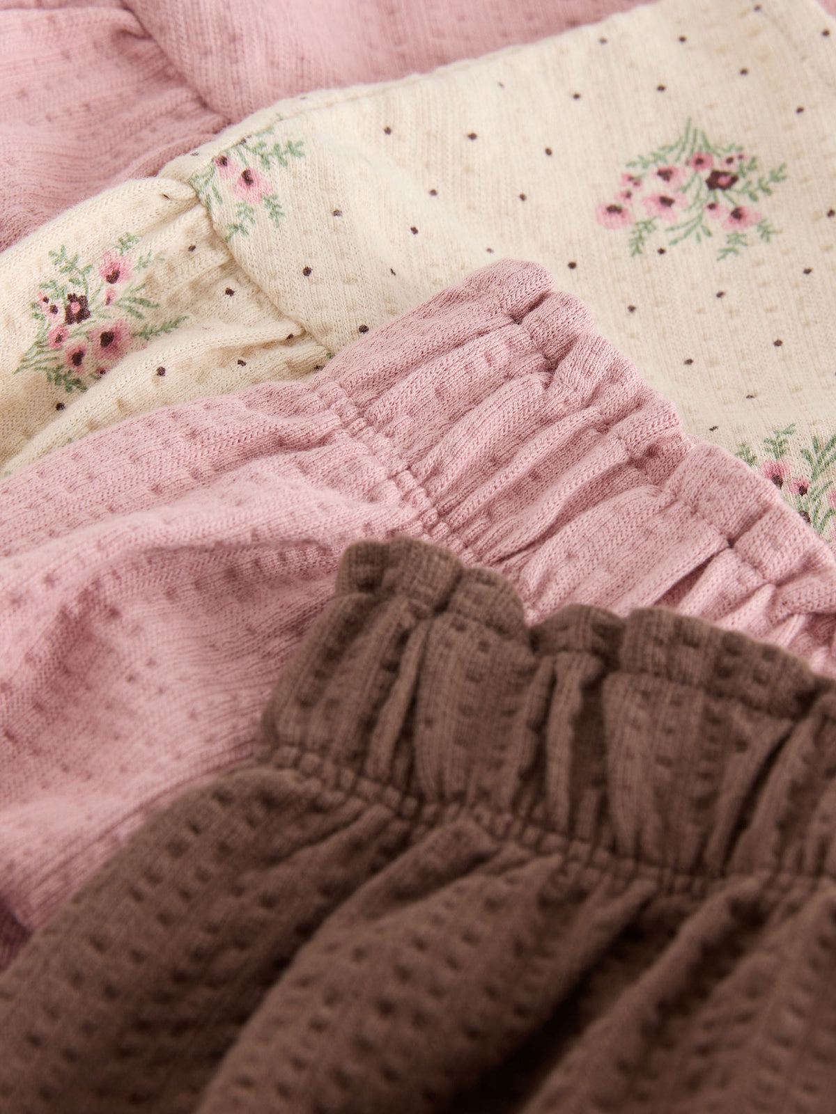 Pink Long Sleeve Blouse and Bloomer Trousers 4 Pack (3mths-7yrs)