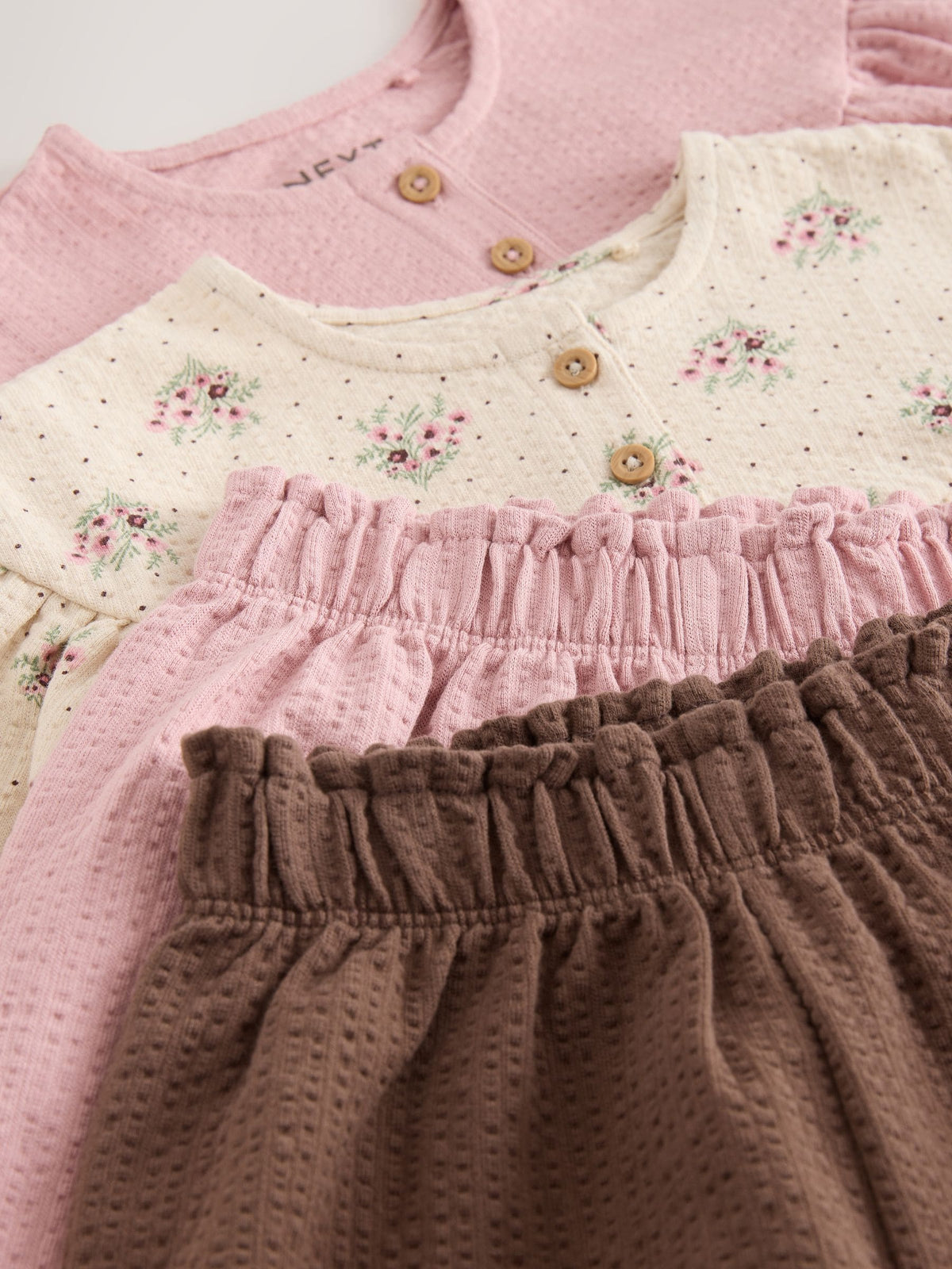 Pink Long Sleeve Blouse and Bloomer Trousers 4 Pack (3mths-7yrs)