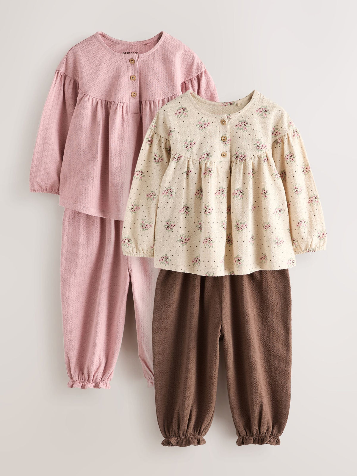 Pink Long Sleeve Blouse and Bloomer Trousers 4 Pack (3mths-7yrs)