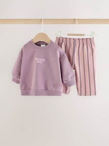 Purple Cosmic Baby Sweat Top And Joggers Set 2 Piece (0mths-2yrs)